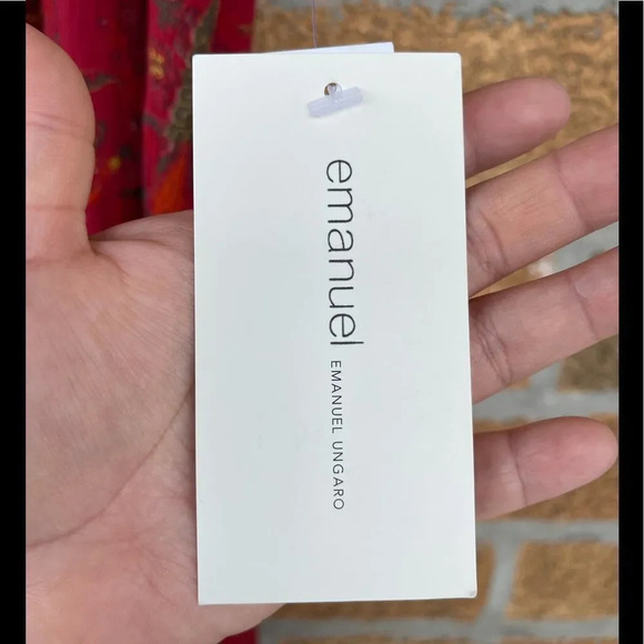 emanuel ungaro silk dress sz 14 - Picture 5 of 8